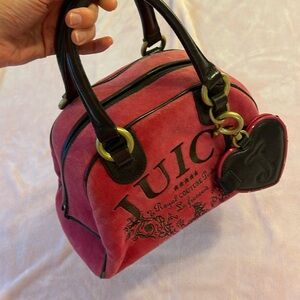Vintage hot pink juicy couture bowler bag, in fair shape